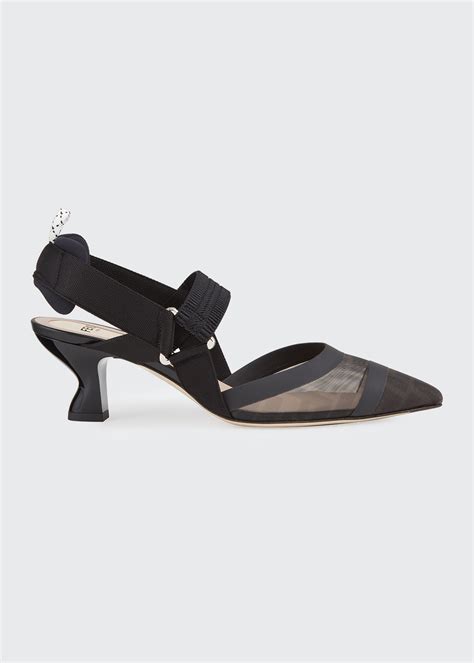 fendi colibri pumps sale|Fendi slingback pumps.